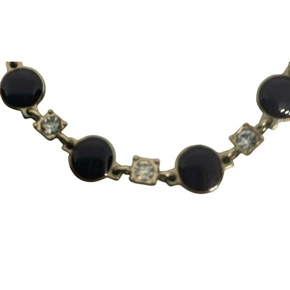 Ann Taylor 32 inch Necklace with brown and rhinestone accents. - Picture 2 of 3